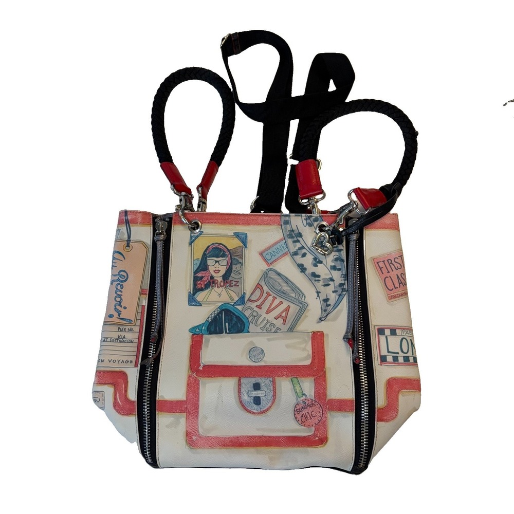 Brighton Leather Diva Glam Tote Bag Purse St Tropez City Casual Work Crossbody